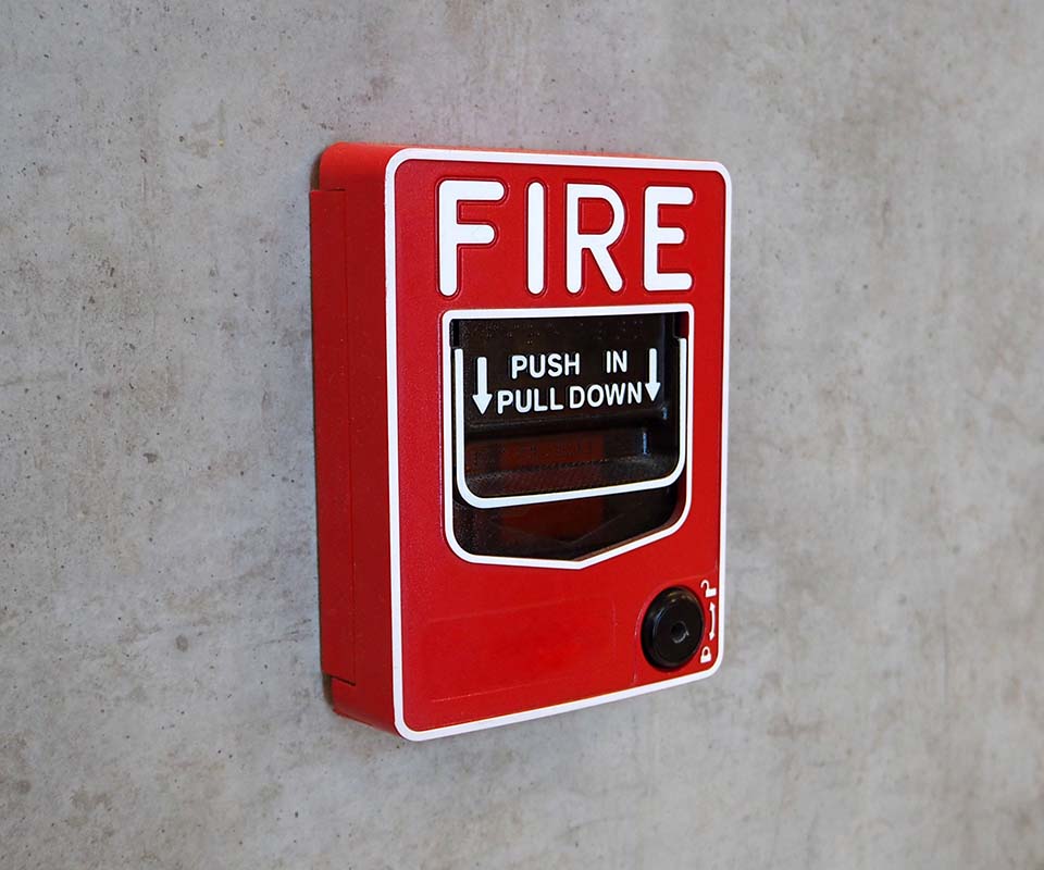 Fire alarm notifier or alert or bell warning equipment use when on fire.
