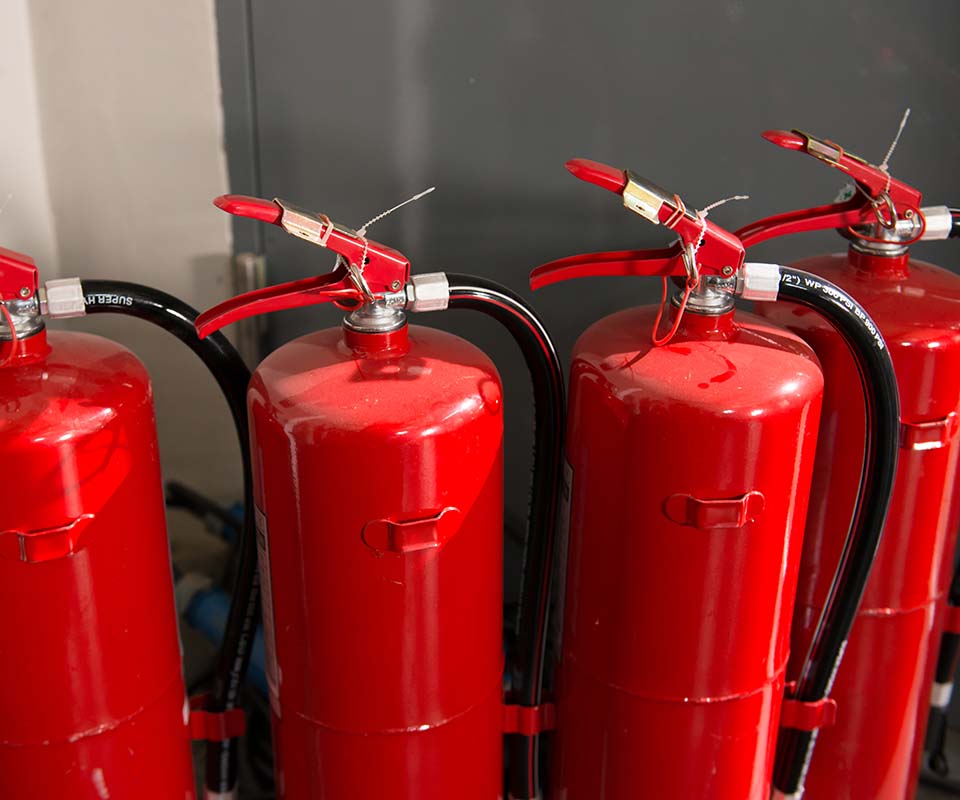 Four units of fire extinguisher