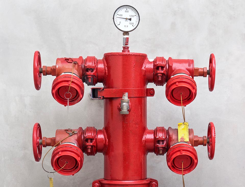 Red Fire Hydrant System , Downtown Sydney , Australia